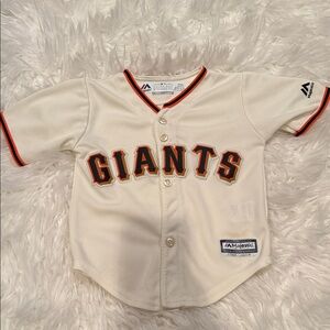 Majestic Kids Cream Giants Jersey